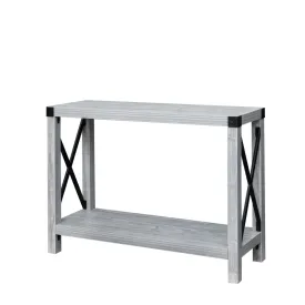 43.3" Plaid Grey Oak MDF Steel Console Table