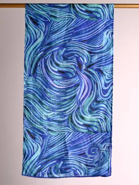 Aquarius Gift Box / Zodiac Themed Pure Silk Stoll Scarf