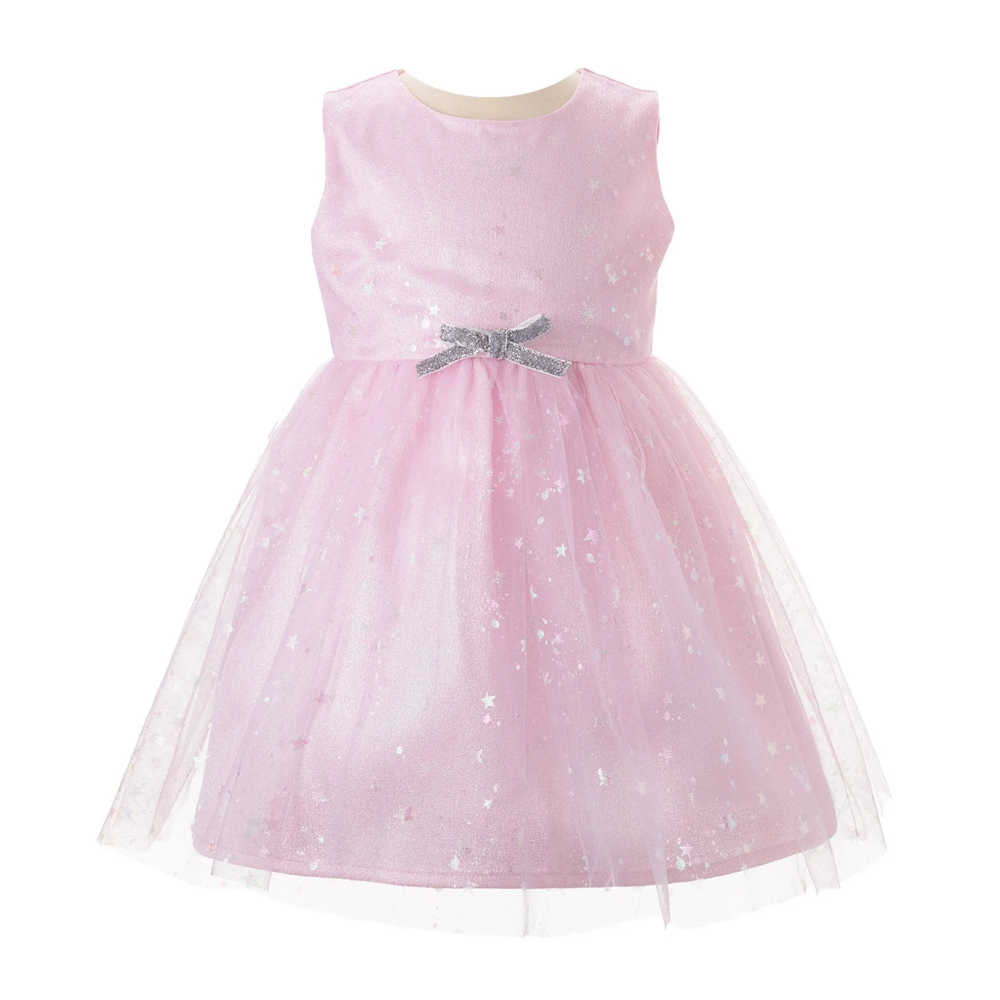 Baby Girl Pink Sparkle Star Tulle Dress