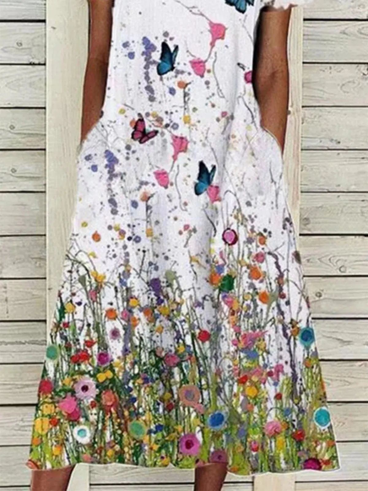 BerryBetty - Blossoming Adventures Floral Print Scoop Maxi Dress