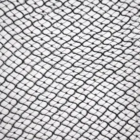 Black Crystals Lattice Embroidered Net Fabric