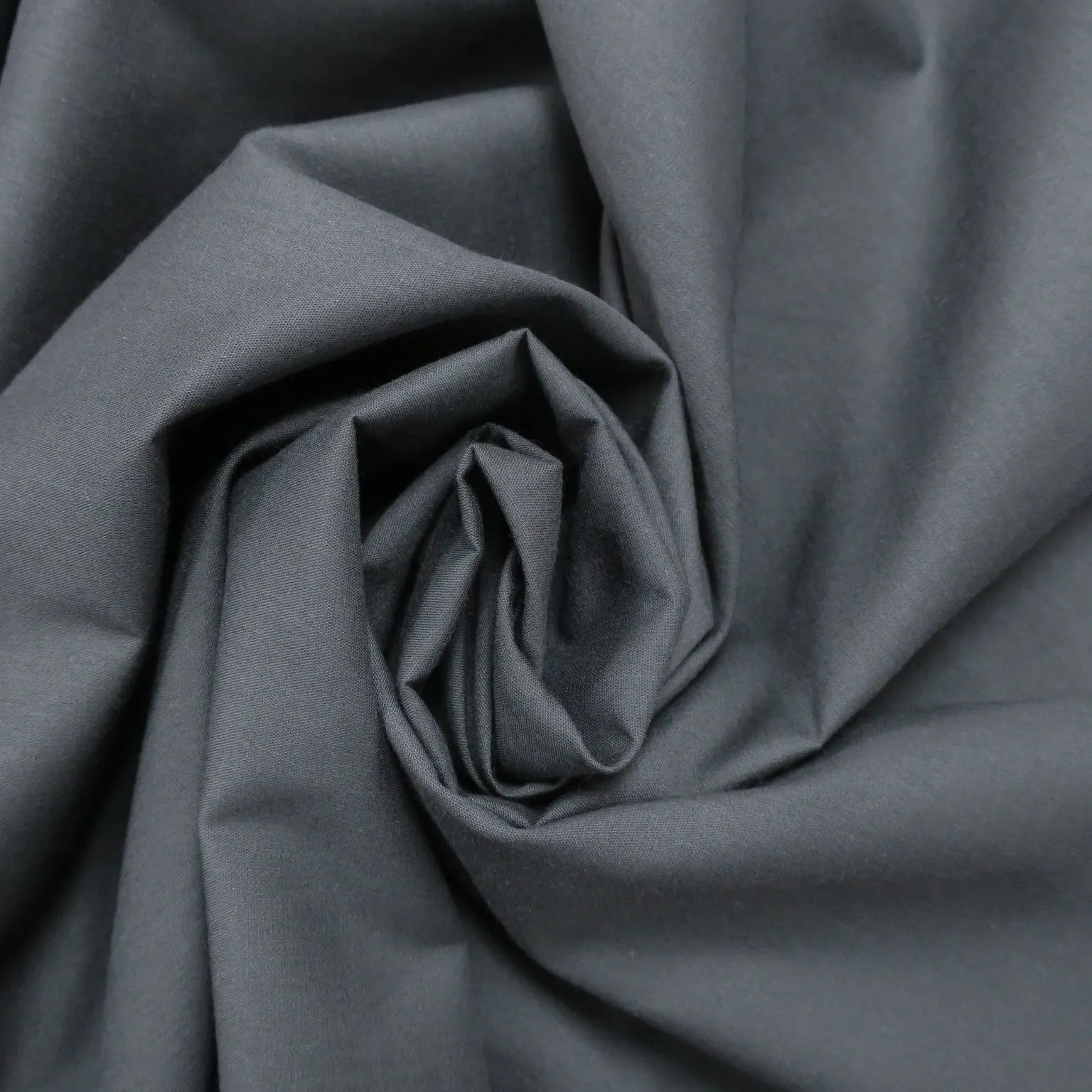 Black Solid Cotton Blended Broadcloth