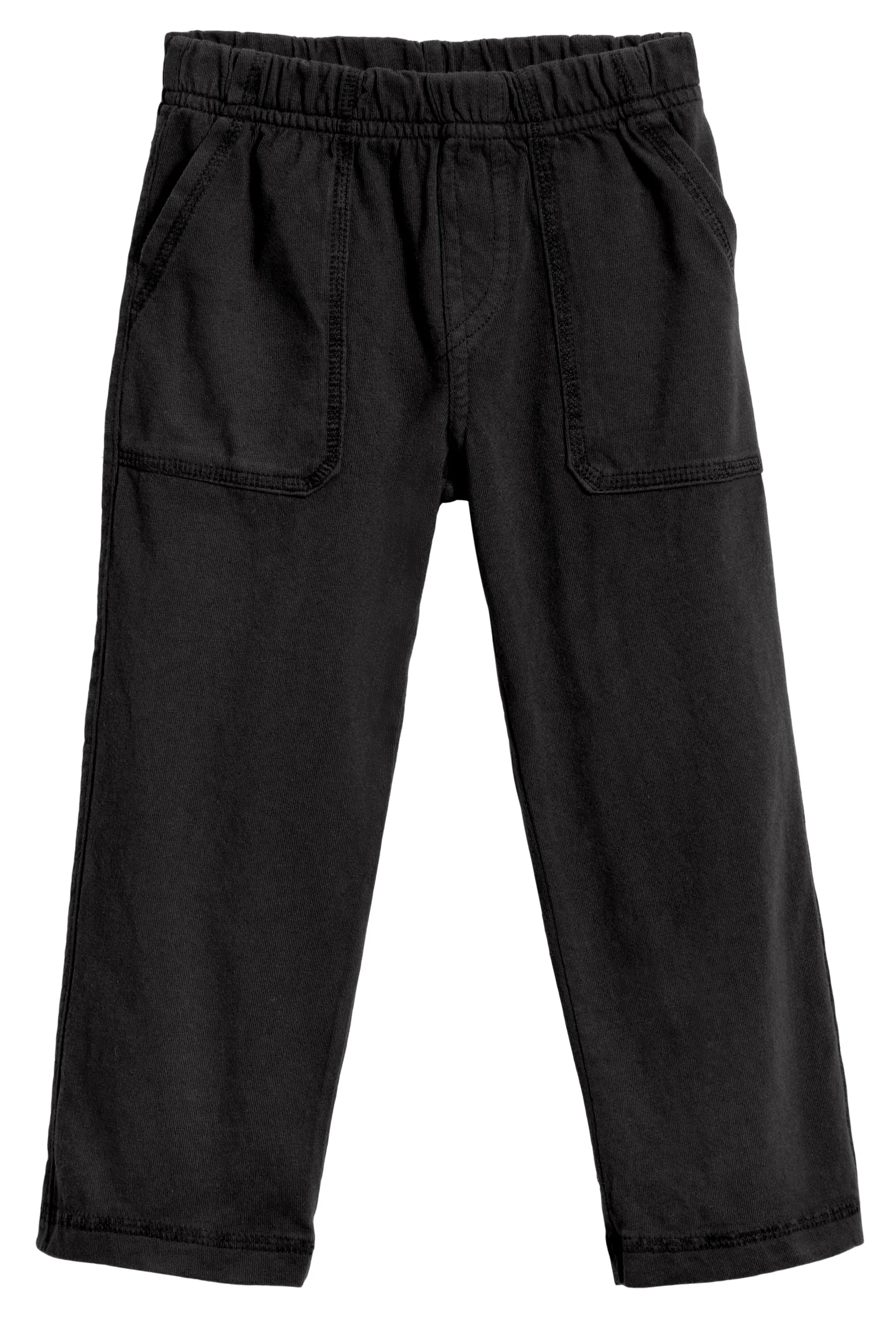 Boys Soft Cotton 3-Pocket Jersey Pants - UPF 50  | Black