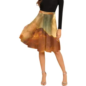 Brown Marble Midi Skirt