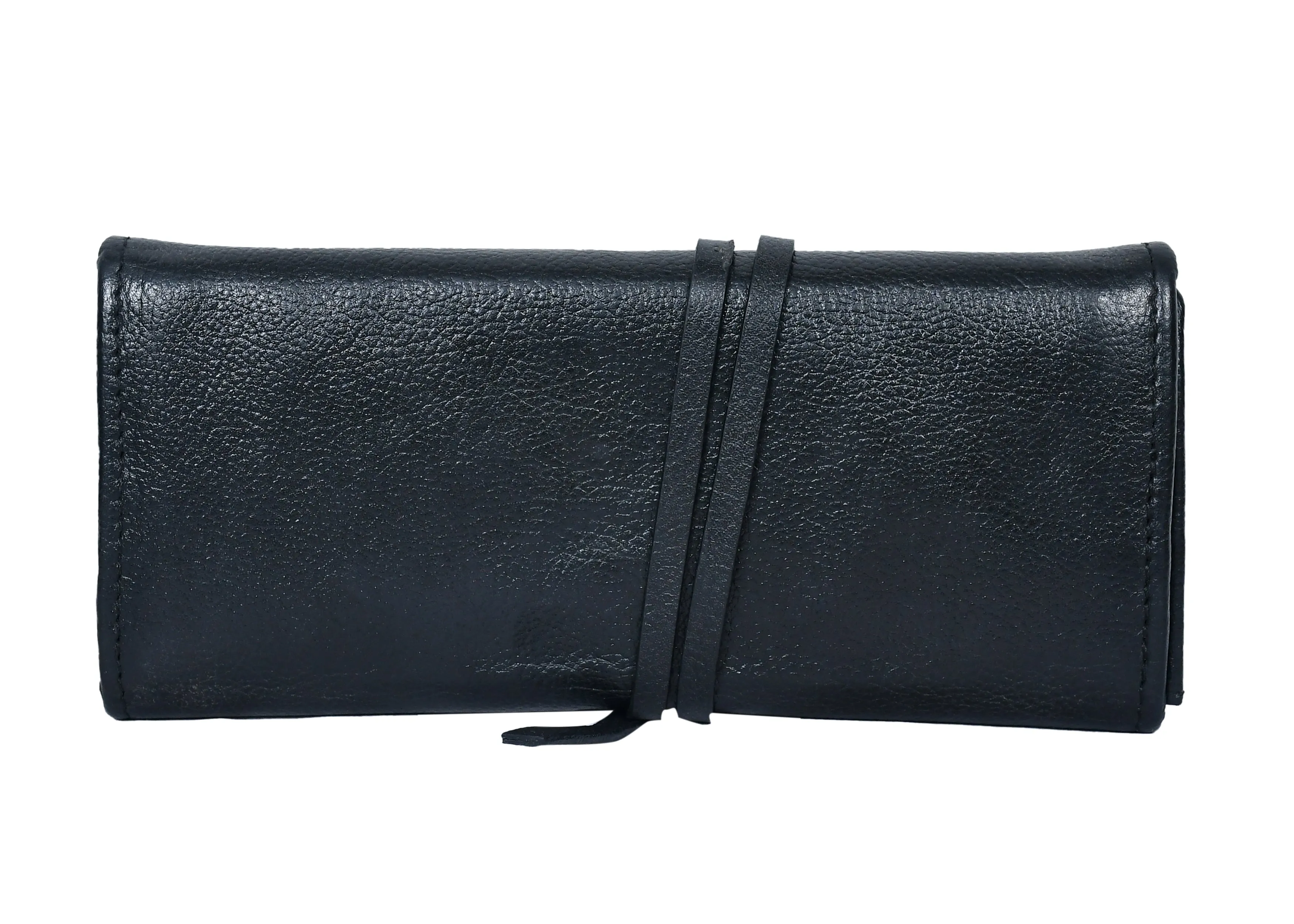 Celtic black color pure leather clutch with glorious finished work. Art: BG-1728