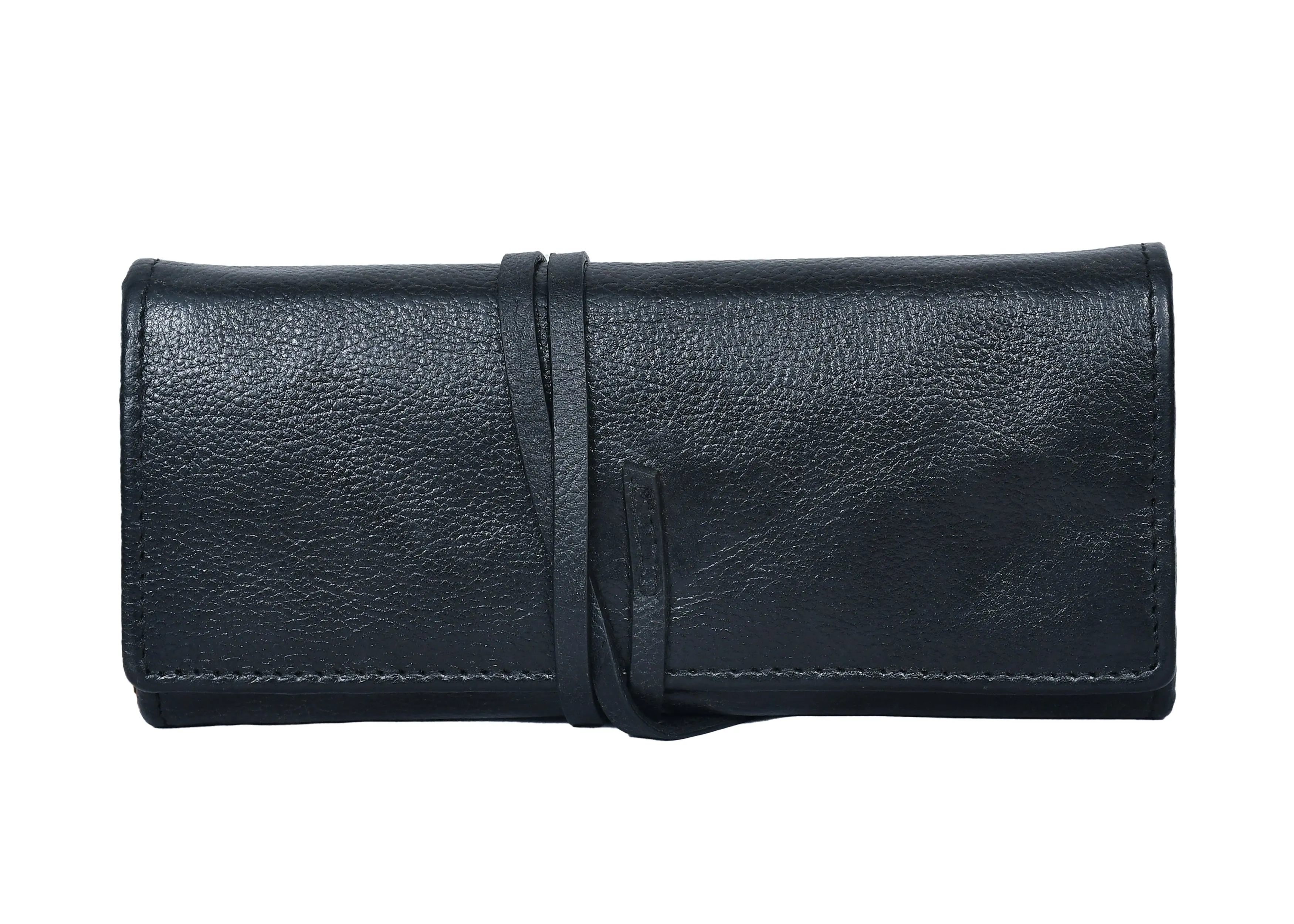 Celtic black color pure leather clutch with glorious finished work. Art: BG-1728