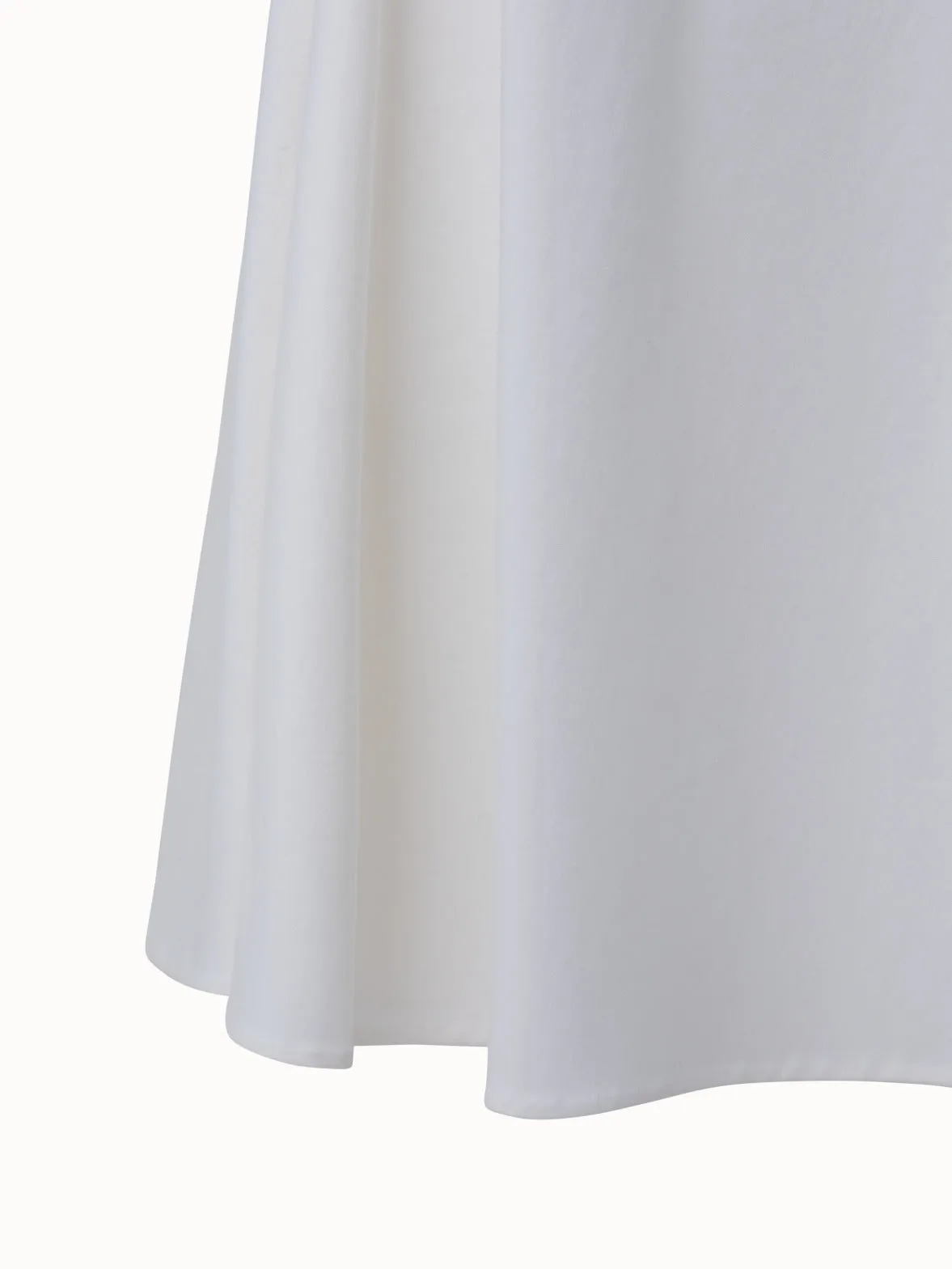 Cotton Gabardine Flared Maxi Skirt