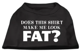 Does This Shirt Make Me Look Fat? Screen Printed Shirt Black  XXXL (20)