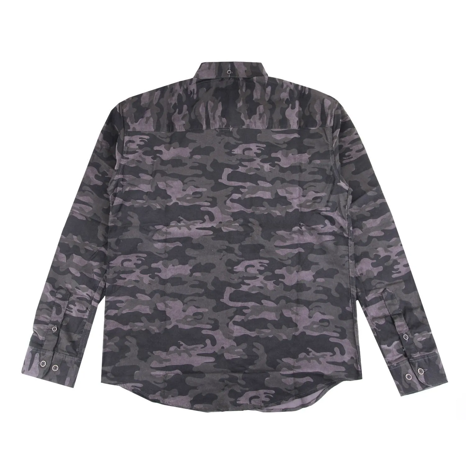 Dominic Corduroy Camo Gray Shirt