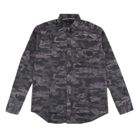 Dominic Corduroy Camo Gray Shirt