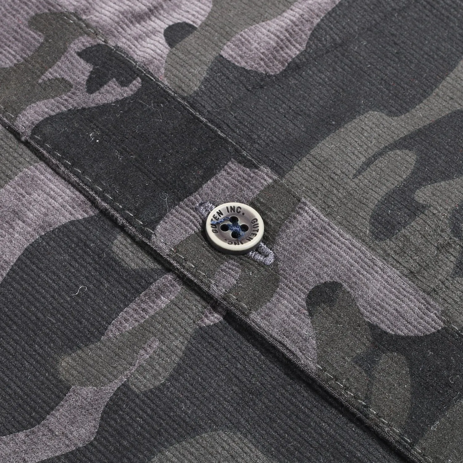 Dominic Corduroy Camo Gray Shirt