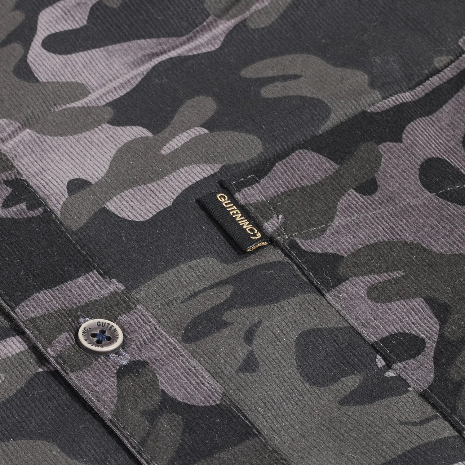 Dominic Corduroy Camo Gray Shirt