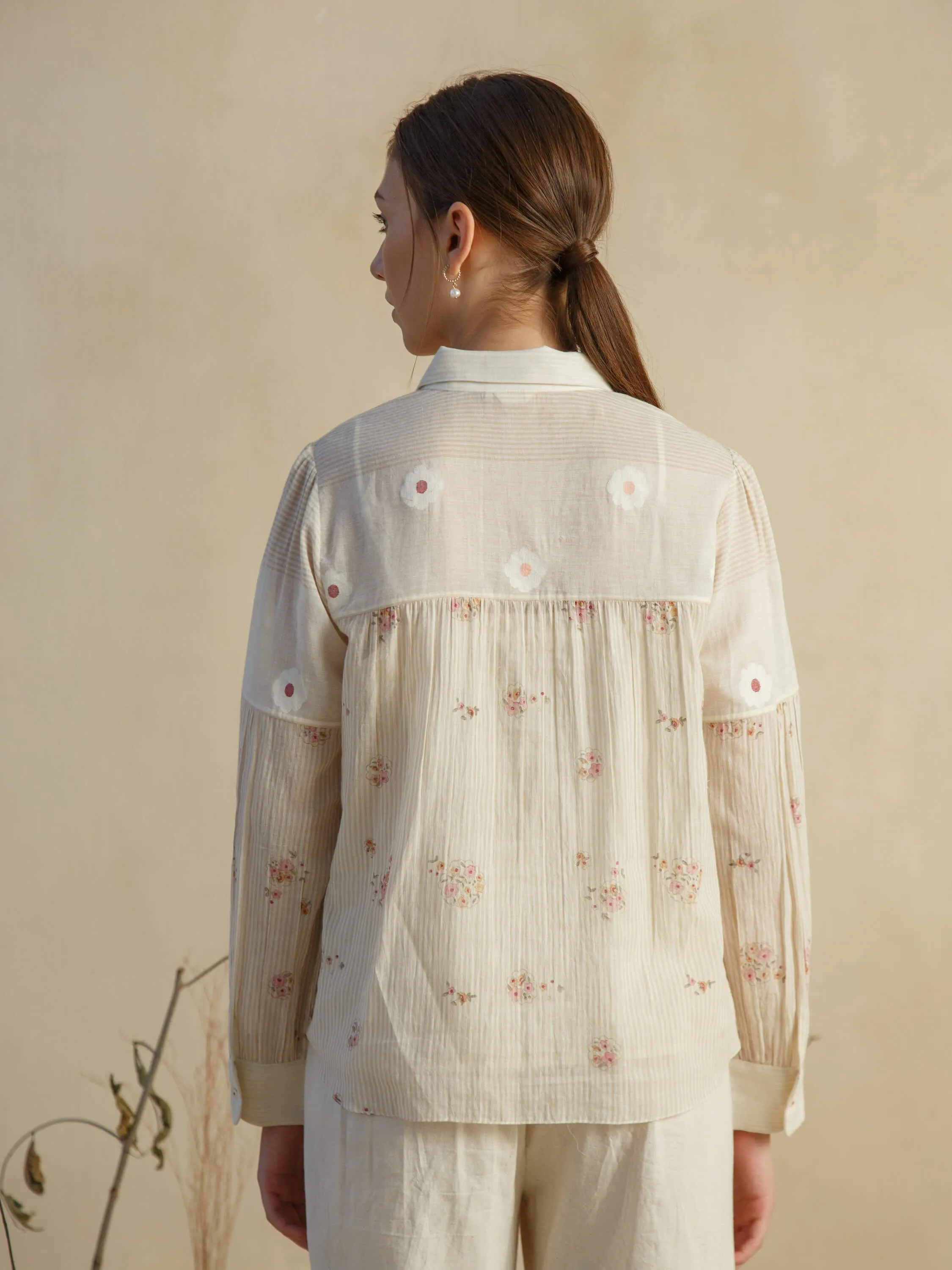 Flower Picker Jamdani Shirt