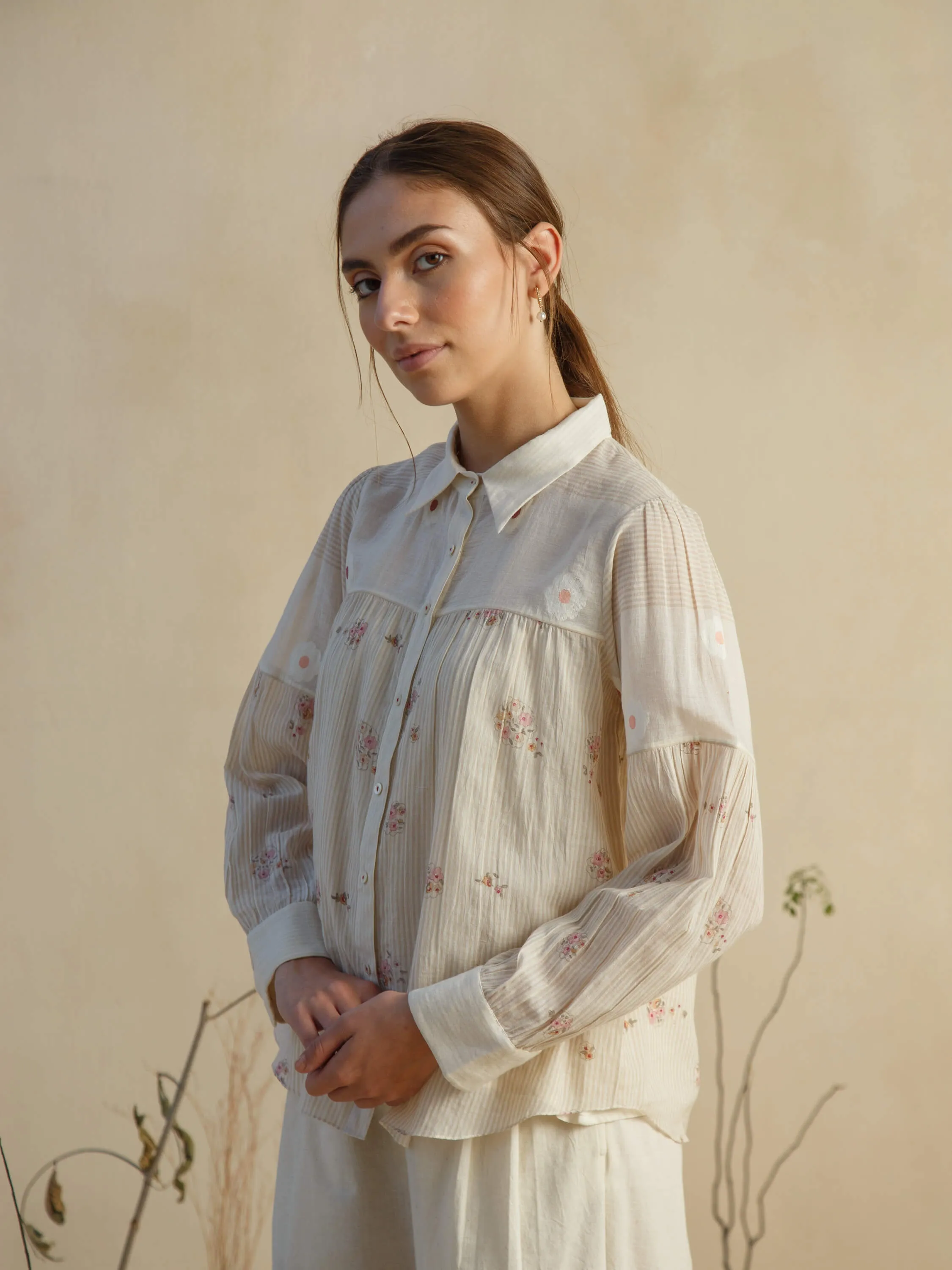 Flower Picker Jamdani Shirt