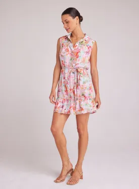 Gathered Ruffle Shirt Dress - Ipanema Floral Print