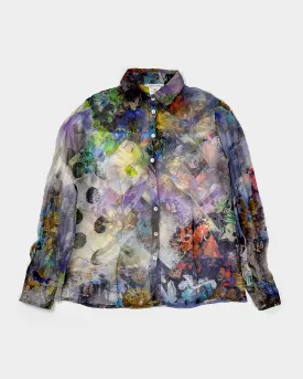 Germano Zama Light Printed Silk Shirt 2000's