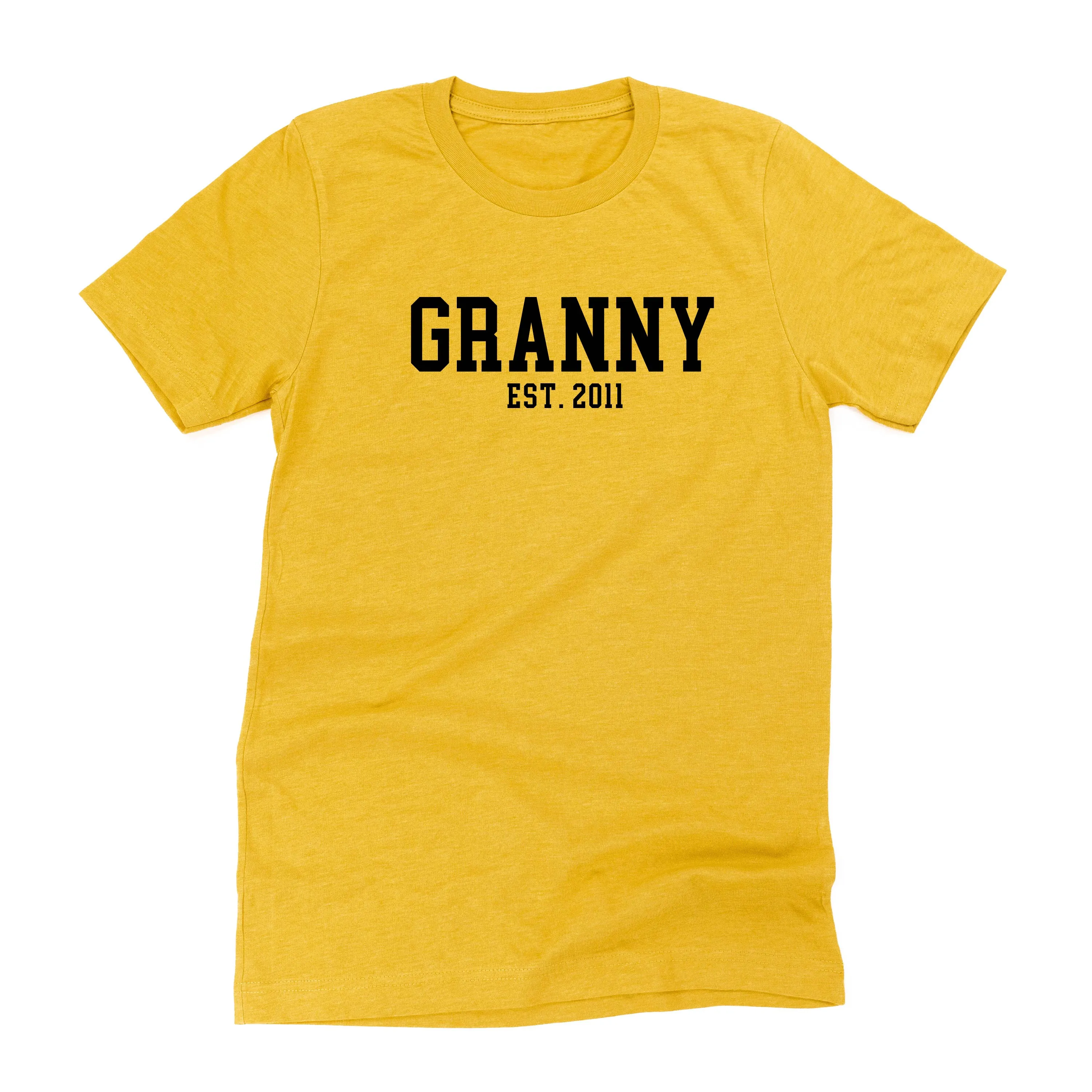 Granny - EST. (Select Your Year) ﻿- Unisex Tee