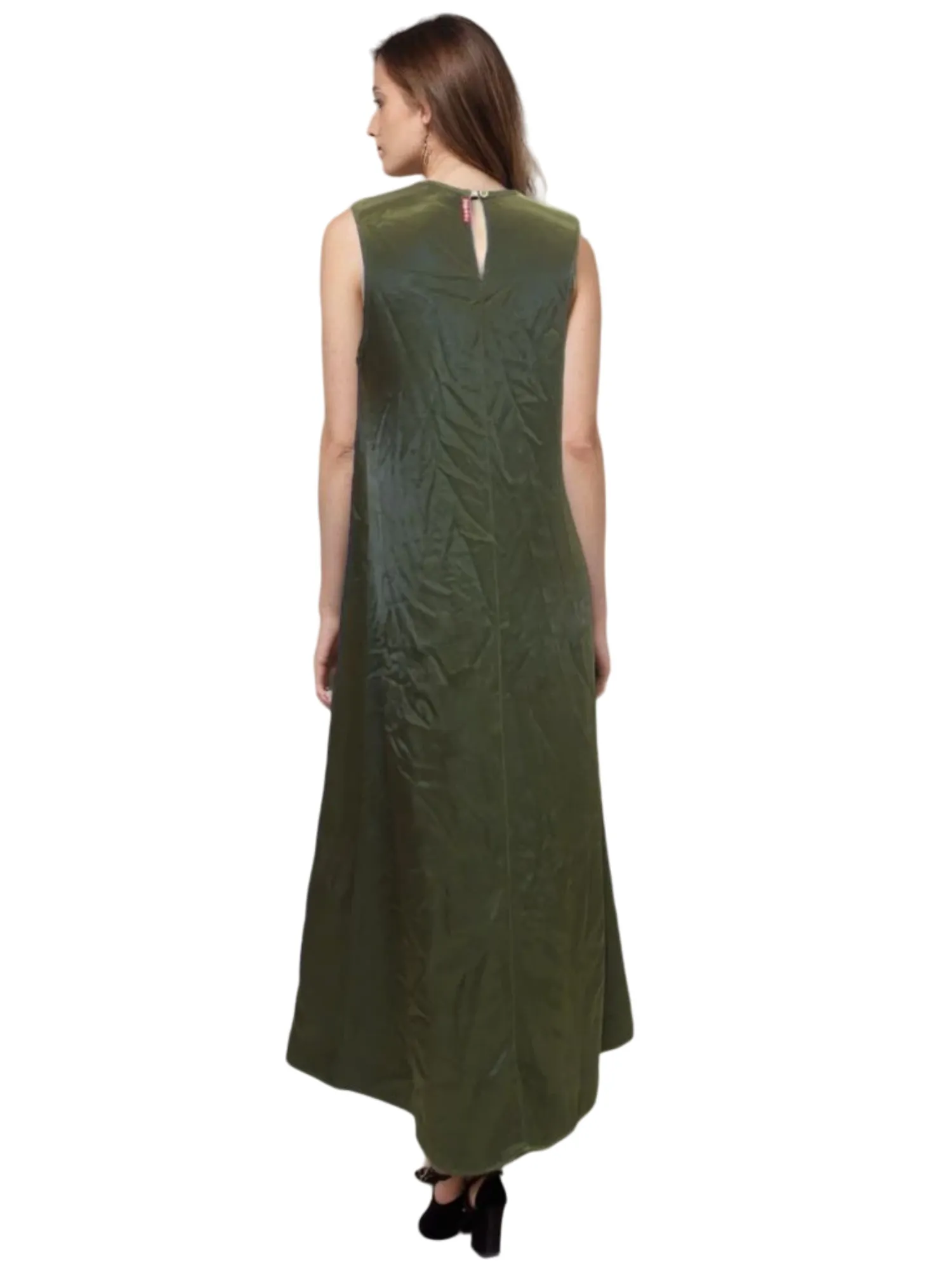 Hard Tail Satin Maxi Dress (Style: SAT-47)