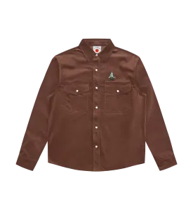 NEEDLE CORD SHIRT - BROWN