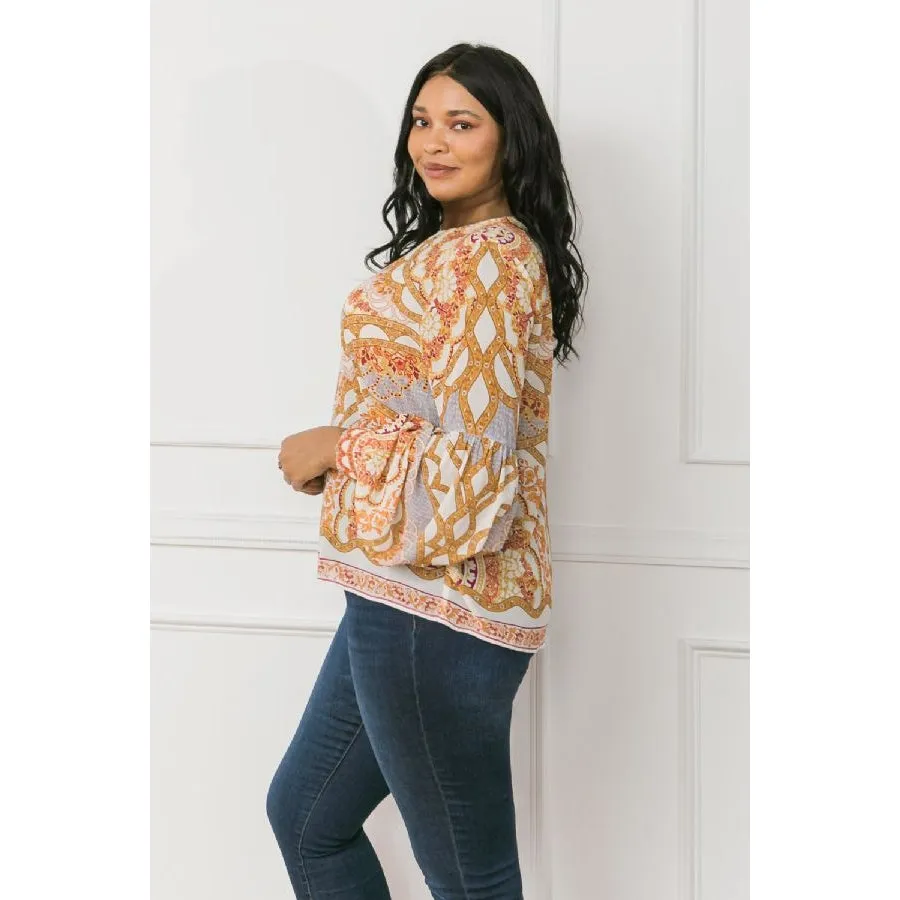 Royal Curves Moroccan Printed Blouse