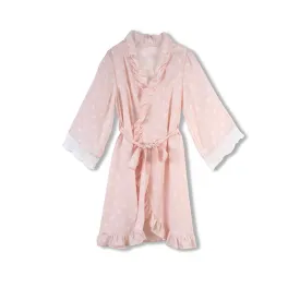 SOFIA GIRLS’ DRESSING GOWN PEACH PINK