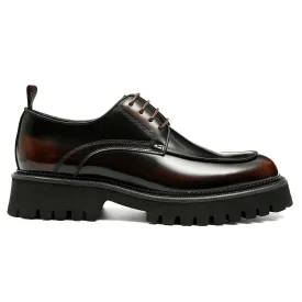 Thick sole derby shoes