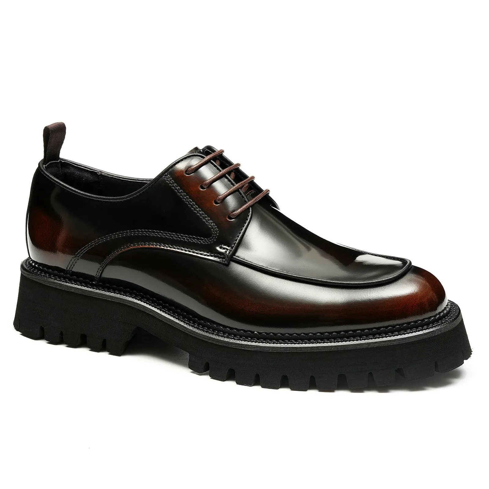 Thick sole derby shoes