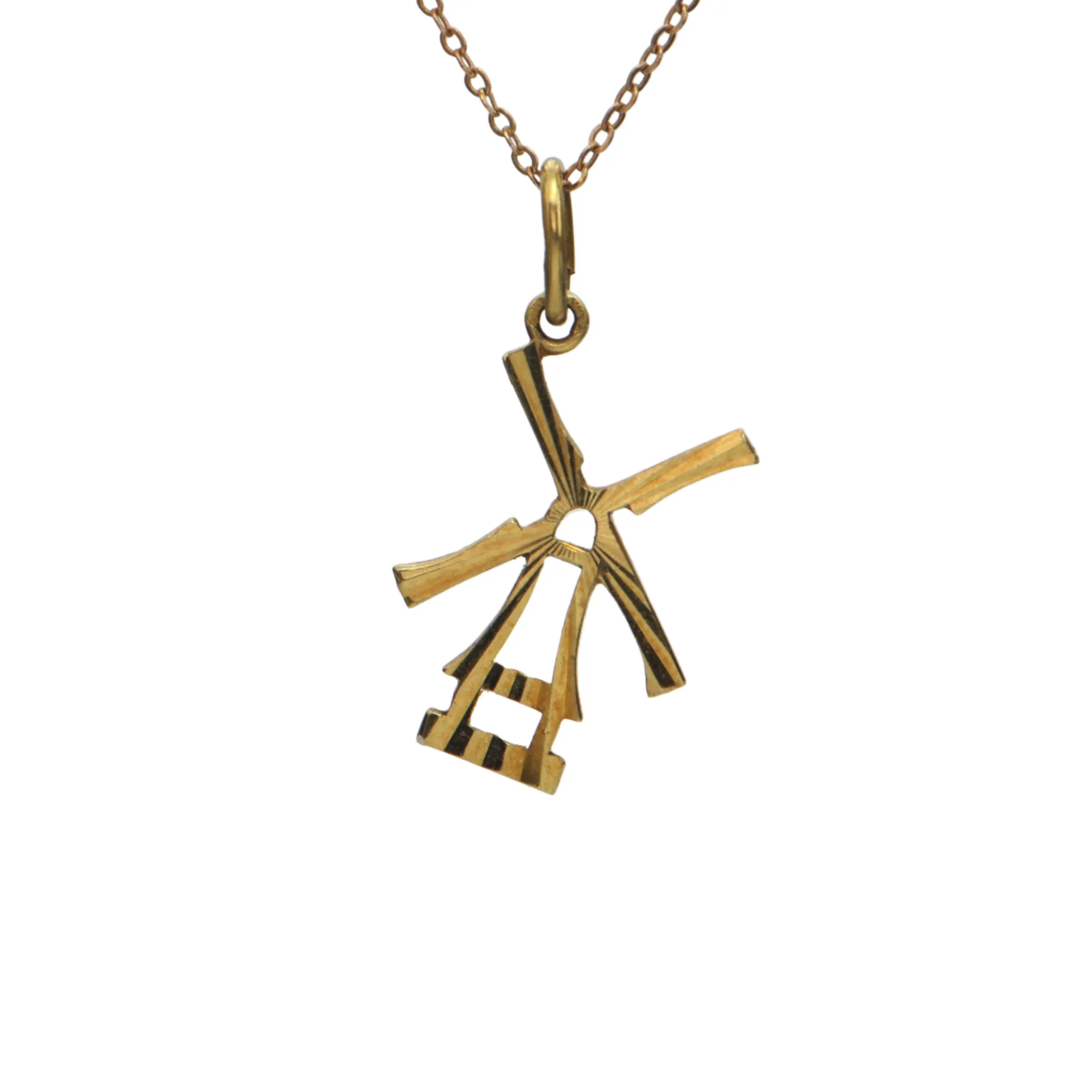 Vintage 14k Gold Windmill Charm